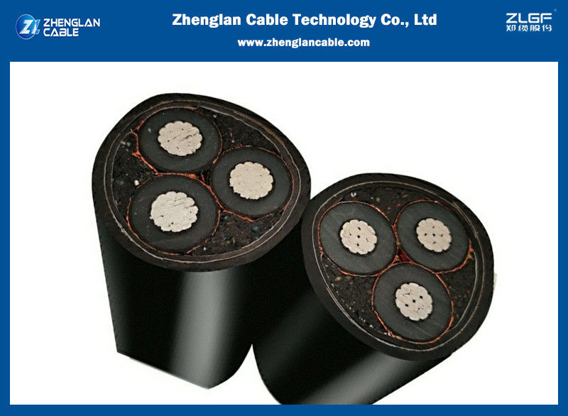 3 core Aluminum Medium Voltage Power Cables 11kv STA Armored Power