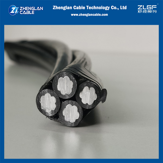Low Voltage Aerial Bundled Cable ABC 3x25+54.6mm² NFC33-209 installation example