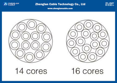 14 Cores Electrical Control Cable Concentric Stranded Copper Wire 300V/PVC / XLPE insulated Electrical Control Cable