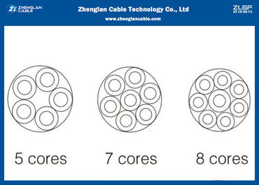 Copper Multi / 5 Cores Control Cable / Armoured Cable IEC 60502 Standard PVC / XLPE Insulated