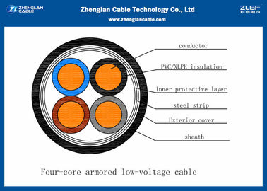 Low Voltage 4 Core Outdoor Underground Armoured Cable SWA Armoured Cable IEC Standard
