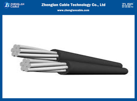 0.6/1kV ABC 2C*75sqmm Overhead Insulated Cable ISO 14001 2005 AAC/XLPE+AAAC/XLPE