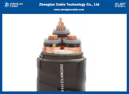 3 Core Medium Voltage Power Cables Copper Wire CU/XLPE/STA/PVC Electrical Cable Armored