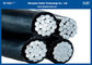 XLPE Insulated Aluminum 4 Core 16mm Aerial Bundled Cable