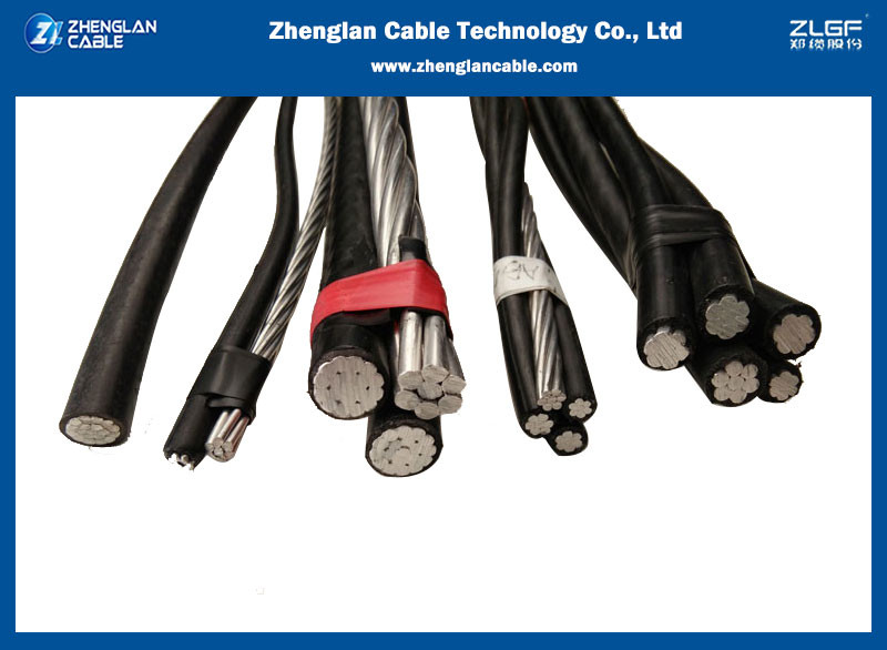 0.6 1KV XLPE Aluminium Overhead Power Cables With Lighting Conductor