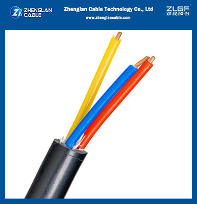 XLPE Insulated PVC Sheathed Unarmoured 6mm2 3 Cores Copper Cable 0.6/1kV IEC60502 IEC 60228