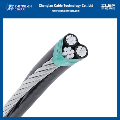 1KV Triplex Aerial Bundled Cable AAC/XLPE+bare ACSR Neutral 2x1/0AWG+1/0AWG ASTM S76-474