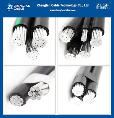 Overhead Insulated Cable XLPE 0.6/1kV NFC 33-209 AAC/XLPE+ AAAC /XLPE 3X70mm2+54.6mm2