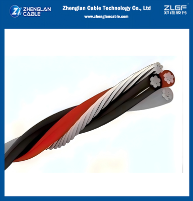 Quadruplex Aluminum Cable 3x70+70 mm2 Bare Neutral –AAC/XLPE+AAC 0.6/1kv Aluminum Conductor XLPE insulation NBR 8182