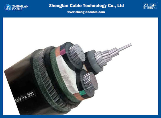 8.7-15kv SWA Armored Aluminum Cable Underground Power Cable 3x150mm2 BS 6622/BS 7835