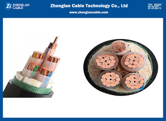 4+1 cores Multi XLPE Insulated PVC / PE Sheathed Cable Unarmored Cu(AL)/XLPE/PVC